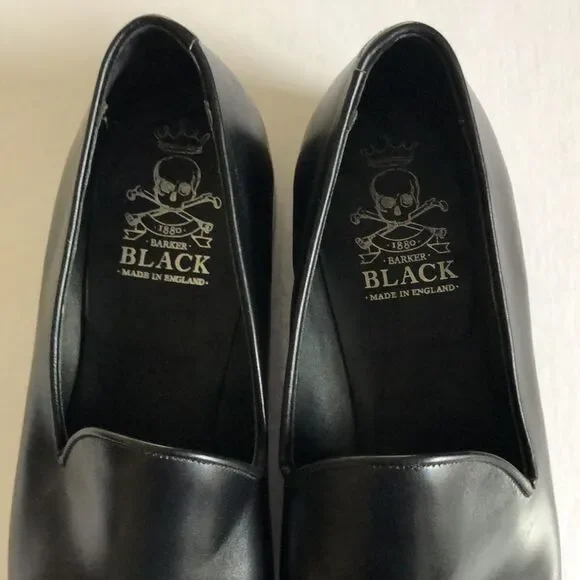 BARKER BLACK LEATHER SHOES SZ 10 - Picture 5 of 9